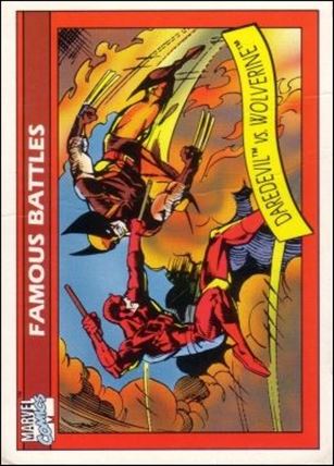 Marvel Universe: Series 1 (Base Set) card 109 Daredevil vs Wolverine