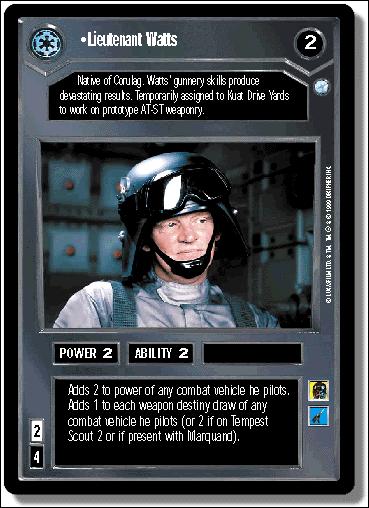 Star Wars: Endor Limited (Base Set) card 14 Lieutenant Watts