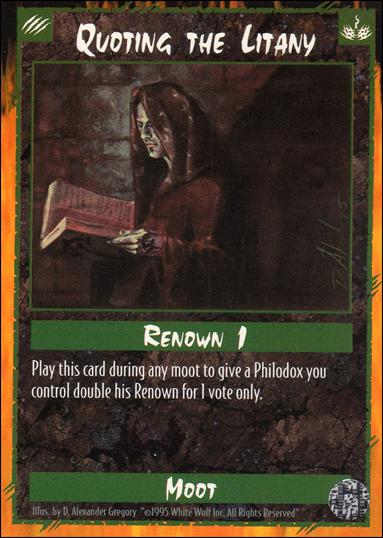 Rage Limited (Base Set) card 204 Quoting the Litany 