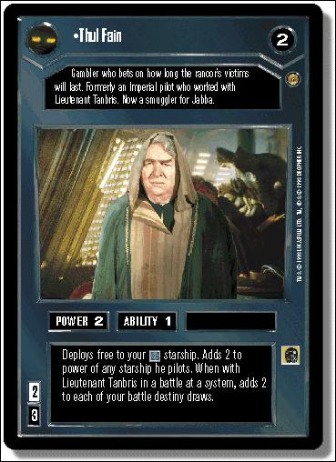 Star Wars: Jabba's Palace Limited (Base Set) card 33 Thul Fain