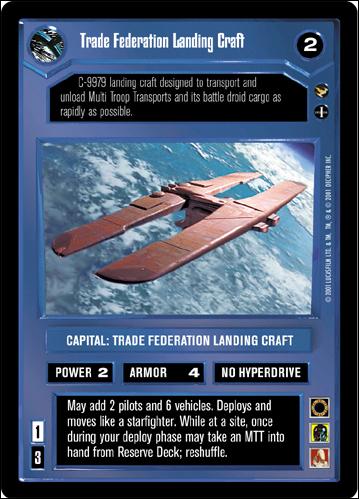 Star Wars: Theed Palace Limited (Base Set) card 49 Trade Federation Landing Craft