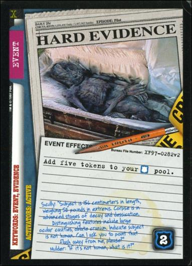 X-Files: The Truth Is Out There (Base Set) card XF97-0282v2 Hard Evidence