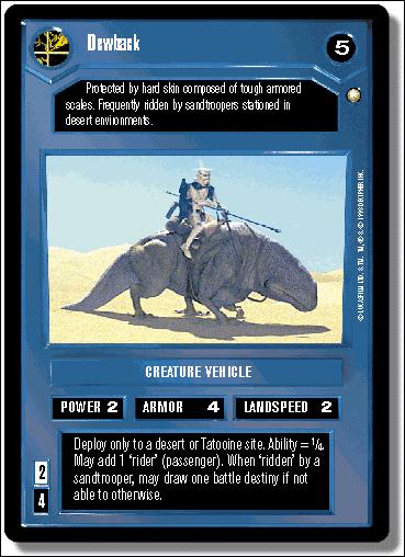 Star Wars: Special Edition Limited (Base Set) card 151 Dewback