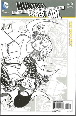 Worlds' Finest (2012)  issue 0-B 1:25 Black and White Wraparound Cover