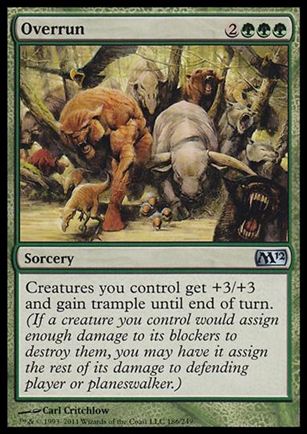 Magic the Gathering: 2012 Core Set (Base Set) card 186 Overrun