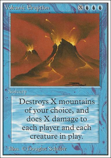 Magic the Gathering: Unlimited (Base Set) card 89 Volcanic Eruption