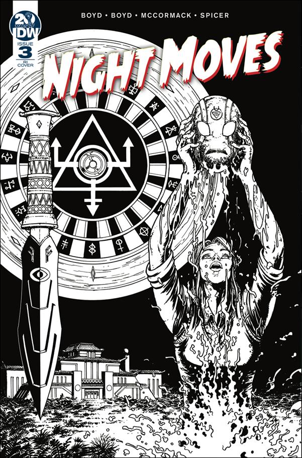 Night Moves issue 3-B 1:10 Black & White Cover