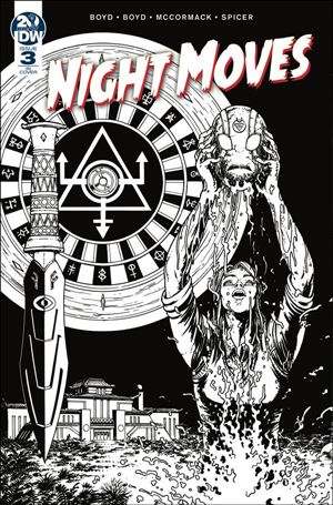 Night Moves issue 3-B 1:10 Black & White Cover