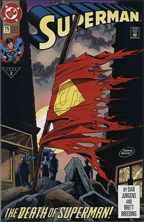 Superman (1987) issue 75-E Yellow & Blue Logo Standard Cover