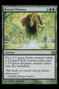 Magic the Gathering: Commander (Base Set) card 144 Bestial Menace