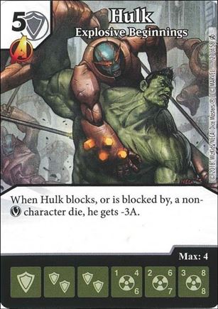 Marvel Dice Masters Avengers Infinity Campaign Box  card 27 Hulk: Explosive Beginnings 