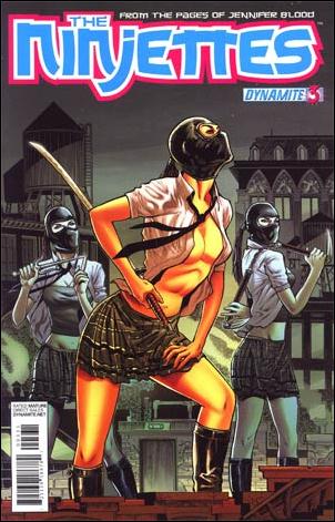 Ninjettes issue 3-C Schoolgirl Risque 1:25 Cover