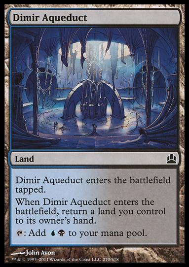 Magic the Gathering: Commander (Base Set) card 270 Dimir Aqueduct
