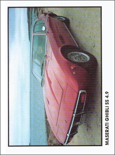 Sports Cars (1989)  (Base Set) card 25 Maserati Ghibli SS 4.9