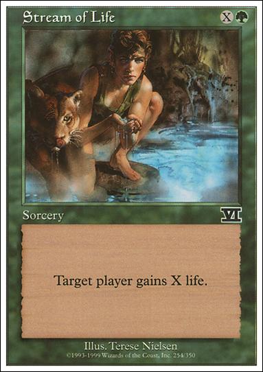 Magic the Gathering: 6th Edition (Base Set) card 254 Stream of Life