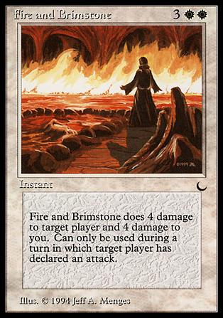 Magic the Gathering: The Dark (Base Set) card 9 Fire and Brimstone