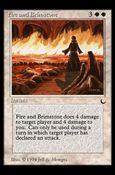 Magic the Gathering: The Dark (Base Set) card 9 Fire and Brimstone
