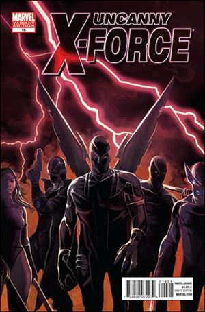 Uncanny X-Force (2010) issue 16-B Mike Del Mundo 1:50 Marvel 50th Anniversary Cover