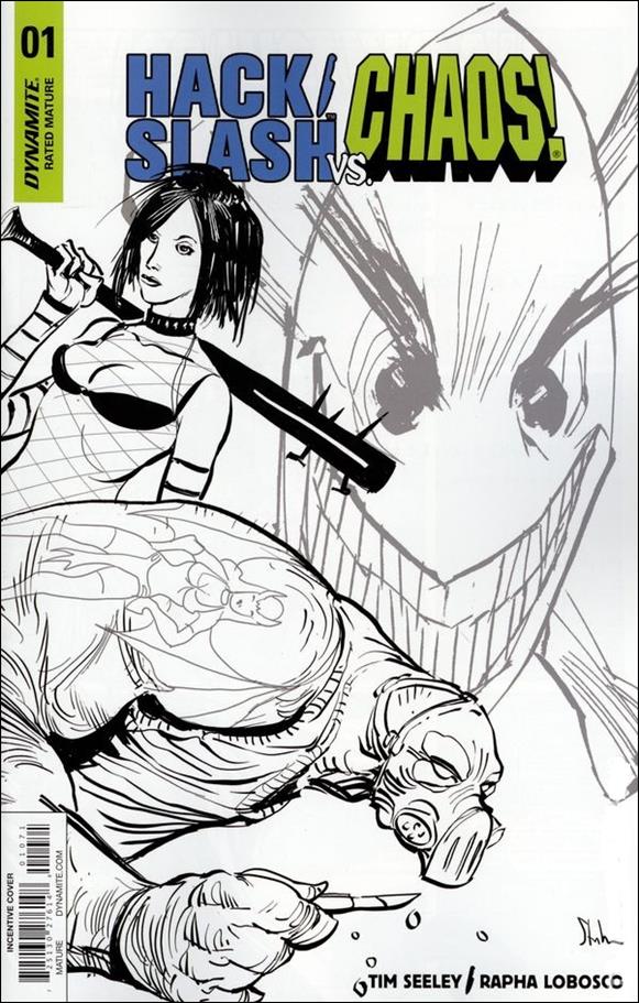 Hack/Slash vs Chaos issue 1-I Kyle Strahm 1:30 Sketch Cover