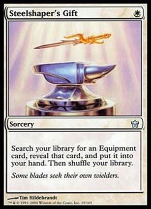 Magic the Gathering: Fifth Dawn (Base Set) card 19 Steelshaper's Gift