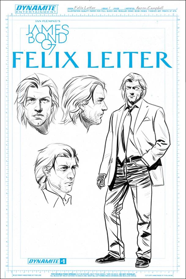 James Bond: Felix Leiter issue 1-D Aaron Campbell Artboard Cover