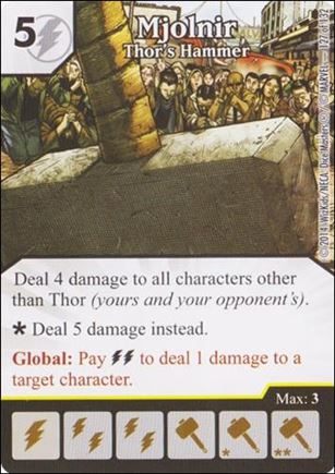 Marvel Dice Masters Avengers vs. X-Men  card 127 Mjolnir: Thor's Hammer