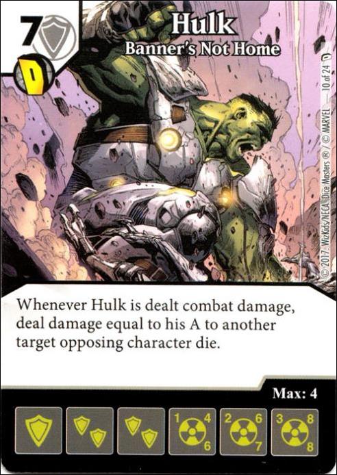 Marvel Dice Masters Defenders card 10 Hulk: Banner's Not Home