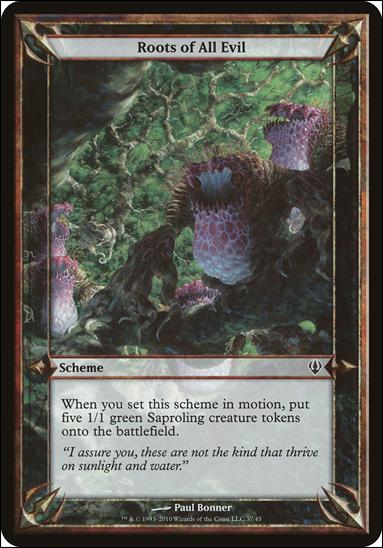 Magic the Gathering: Archenemy (Scheme Subset) card 37 Roots of All Evil