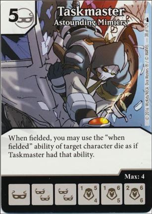 Marvel Dice Masters Deadpool card 38 Taskmaster: Astounding Mimicry 