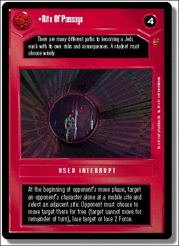 Star Wars: Cloud City Limited (Base Set) card 60 Rite of Passage