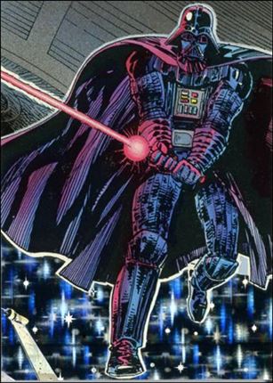 Star Wars Galaxy: Series 1 (Foil Subset) card 1-B Darth Vader - Mirror Foil from Factory Set