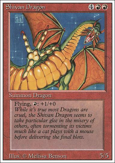 Magic the Gathering: Revised (Base Set) card 177 Shivan Dragon