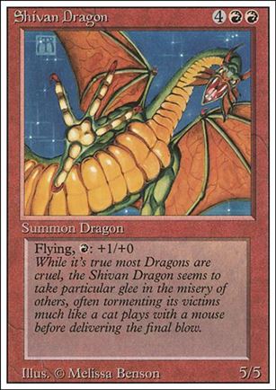 Magic the Gathering: Revised (Base Set) card 177 Shivan Dragon