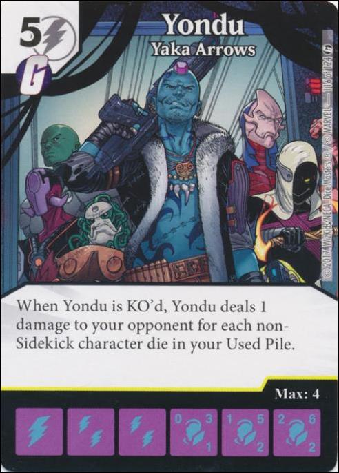 Marvel Dice Masters Guardians of the Galaxy  card 116 Yondu: Yaka Arrows