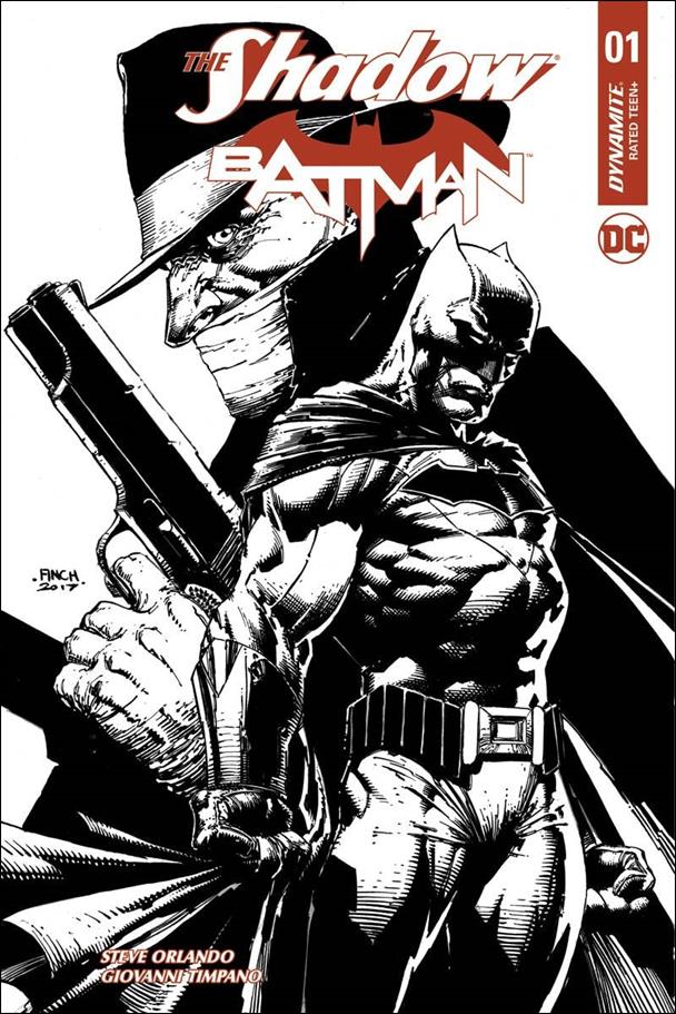 Shadow / Batman issue 1-P David Finch 1:100 Black and White Cover