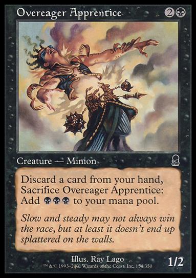 Magic the Gathering: Odyssey (Base Set) card 154 Overeager Apprentice