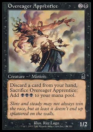 Magic the Gathering: Odyssey (Base Set) card 154 Overeager Apprentice