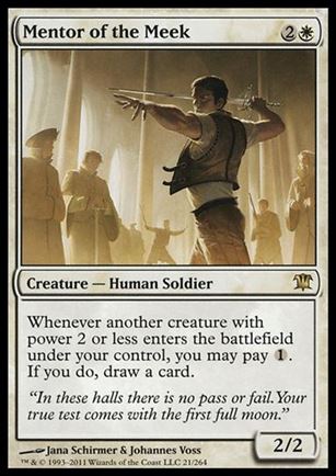 Magic the Gathering: Innistrad (Base Set) card 21 Mentor of the Meek