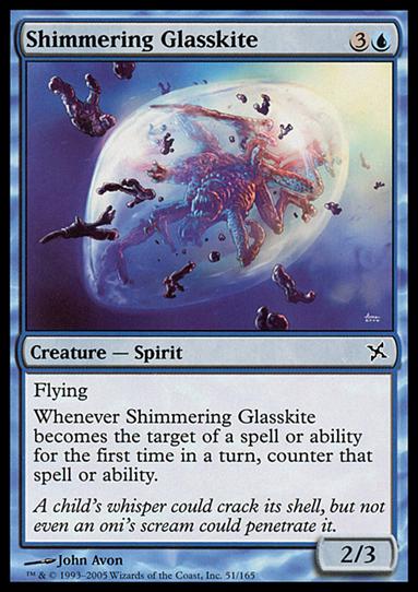Magic the Gathering: Betrayers of Kamigawa (Base Set) card 51 Shimmering Glasskite