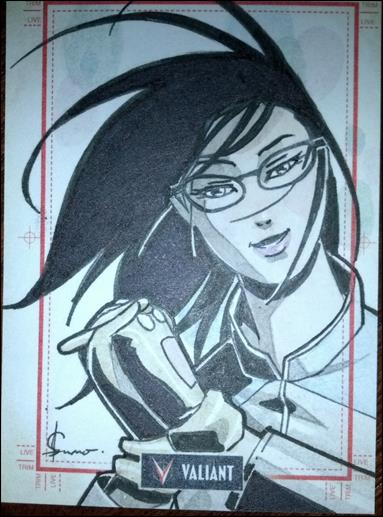 2013 Valiant Comics Preview Trading Card Set (Sketch Card Subset) card JSan-01