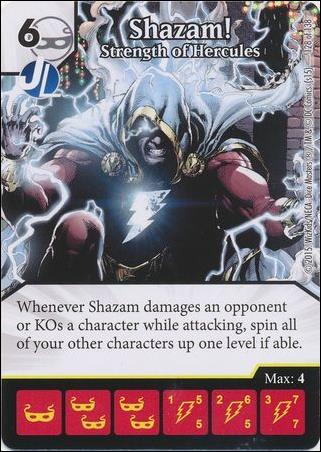 DC Comics Dice Masters Justice League  card 128 Shazam! - Strength of Hercules 