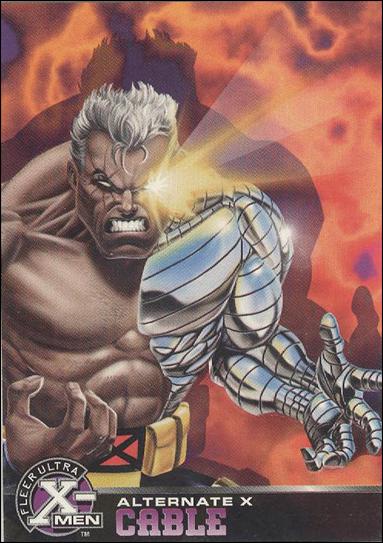 1996 Fleer Ultra X-Men All Chromium (Alternate X Embossed Subset) card 5 Cable