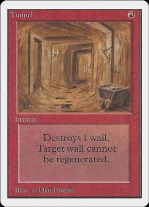 Magic the Gathering: Unlimited (Base Set) card 179 Tunnel