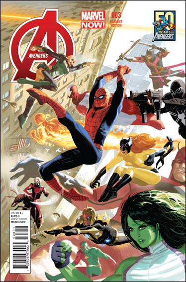 Avengers (2013) issue 3-D Daniel Acuna "Avengers 50th Anniversary" Cover