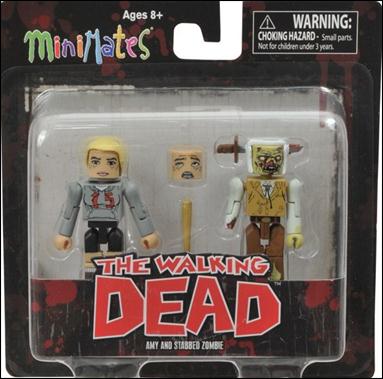Walking Dead Minimates figure 6-B Amy and Stabbed Zombie