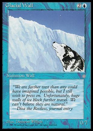 Magic the Gathering: Ice Age (Base Set) card 71 Glacial Wall
