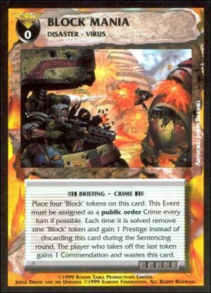 Dredd: The Card Game card 29 Block Mania