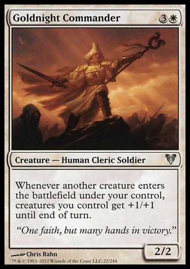 Magic the Gathering: Avacyn Restored (Base Set) card 22 Goldnight Commander