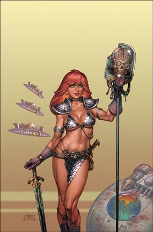 Red Sonja Attacks Mars issue 4.00-D Joseph Michael Linsner Virgin Cardstock Cover
