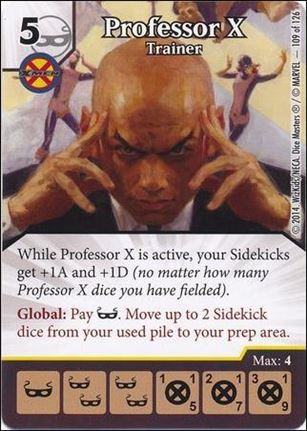 Marvel Dice Masters Uncanny X-Men  card 109 Professor X: Trainer